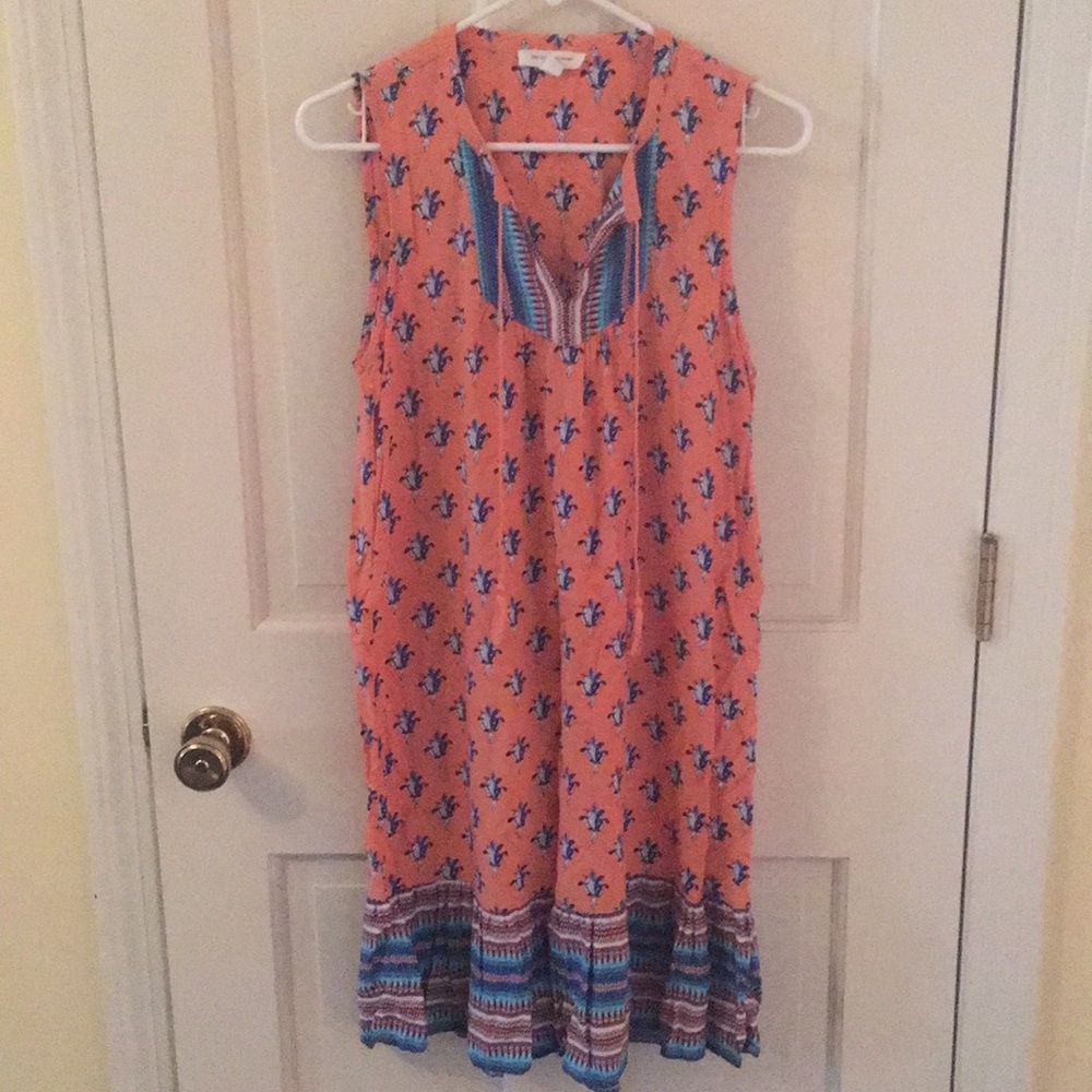 Orange patterned dress